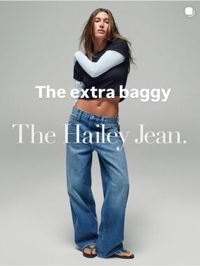 GAP Hailey Extra Baggy Jeans - Medium Blue Denim